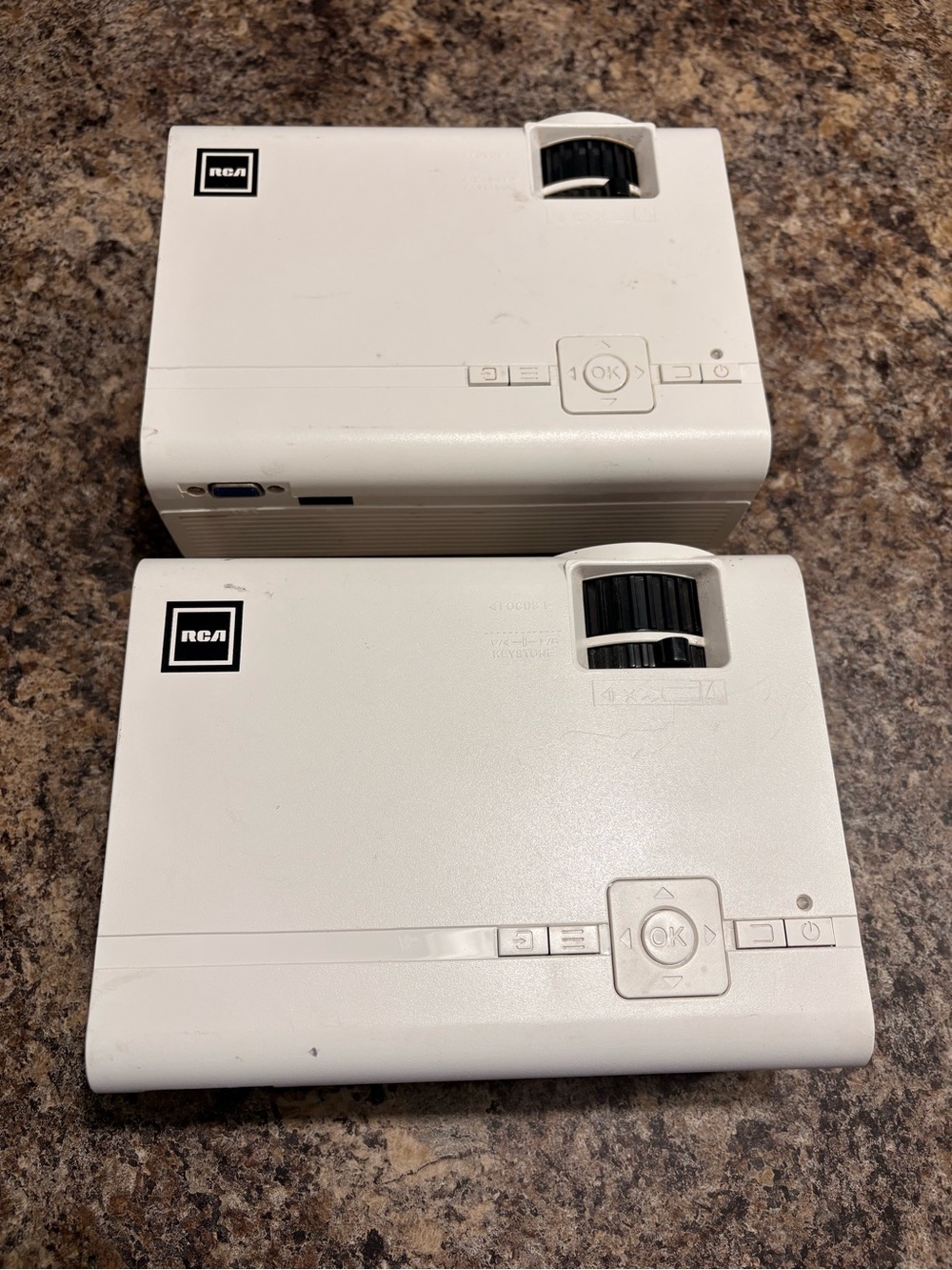 UNTESTED White Portable Projector - Compact LED Multimedia Projector